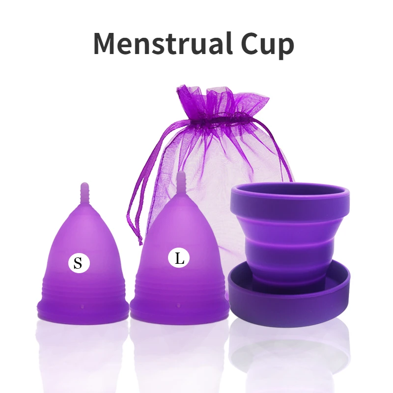 

Medical Silicone Menstrual Cup Female Environmental Protection and Hygiene Reusable Menstrual Collector Facial Brush Copa Negro