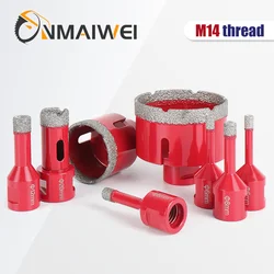 1pc 6-100mm Dry/Wet Diamond Core Drill Bit Set for Ceramic Tile, Granite, Marble, Concrete - M14 Thread Opener, Hole Saw Cutter