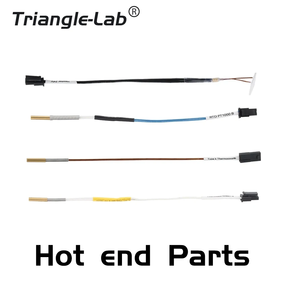 Trianglelab Dragon Ace  Hotend Parts Heatsink Heatblock Heatbreak Heated cartridges Thermistor PT1000 104NT-4 Thermocouples K500