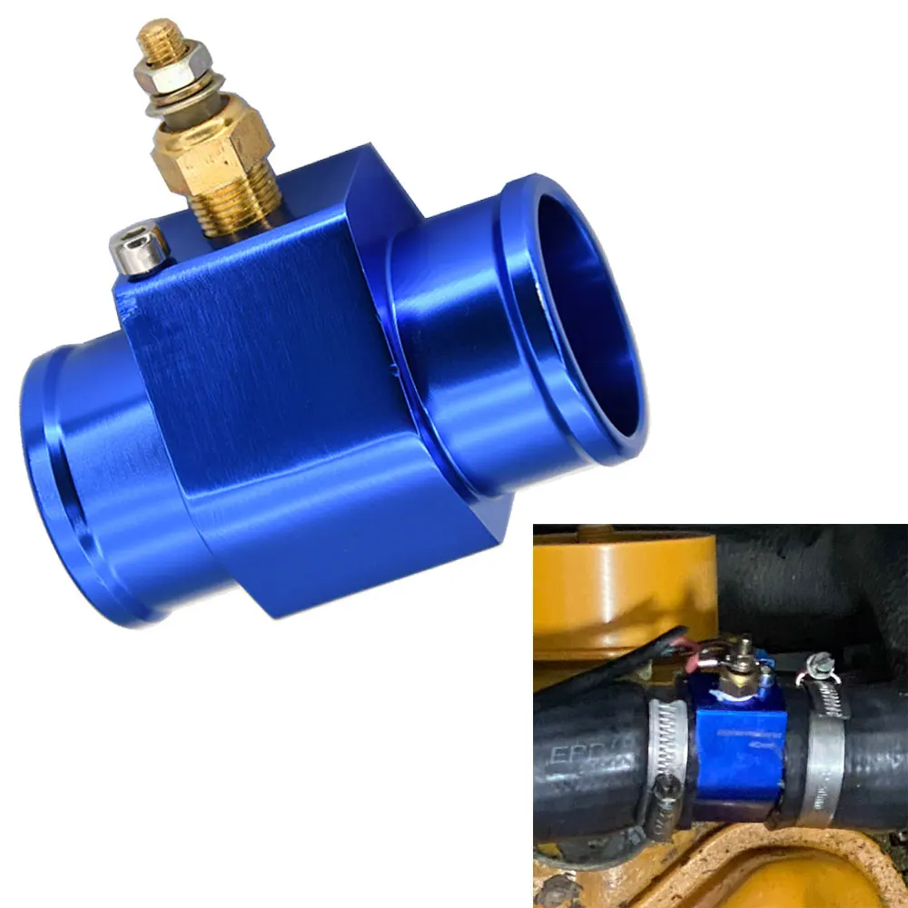 مقياس درجة حرارة الماء 0-120 مئوية 10 مللي متر مستشعر درجة حرارة الماء T-تركيب أنبوب مشترك محول 26 مللي متر ~ 40 مللي متر لسيارة شاحنة يخت قارب #4