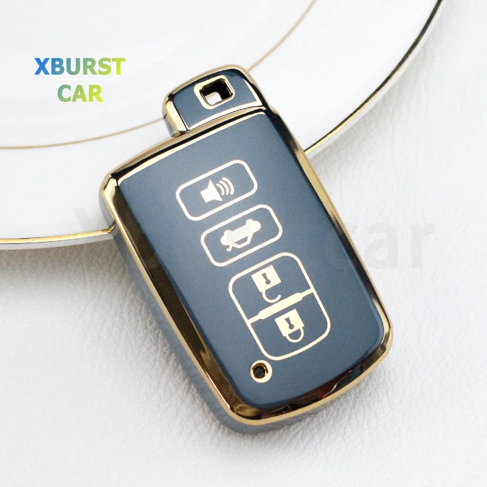 For Toyota Camry Corolla RAV4 Highlander Avalon 2015 - 2017 4Buttons Car Key Case Cover Smart Control Protector Shell Holder