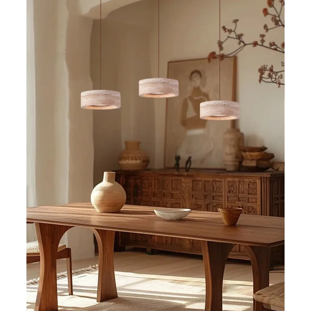 Modern Wabi-Sabi Pendant Lights Stone Hanging Lamps Art Home Decoration LED Chandelier for Living Dining Room Bedside Hotel Cafe