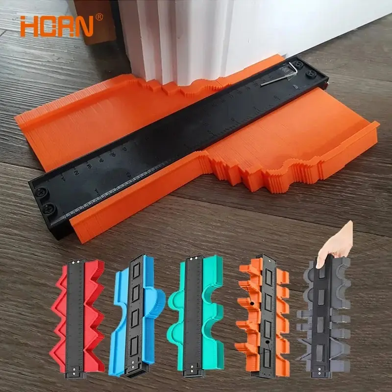 Contour Gauge Duplicator Ceramic Tile Carpet Cutting Template Profile Measuring Angle Ruler Contour Duplicator Woodworking Tools