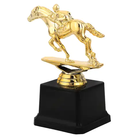 Horse Racing Trophy Cup Golden Horse Riding Figurine Award Trophy Equestrian Championship Prize Team Competition Display Decor
