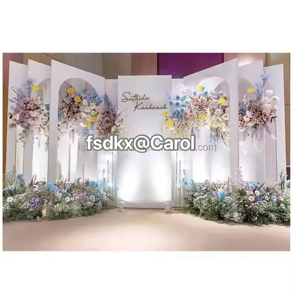 Modern rectangular shaped backdrop arches led stage acrylic backdrop arch curved backdrop stand