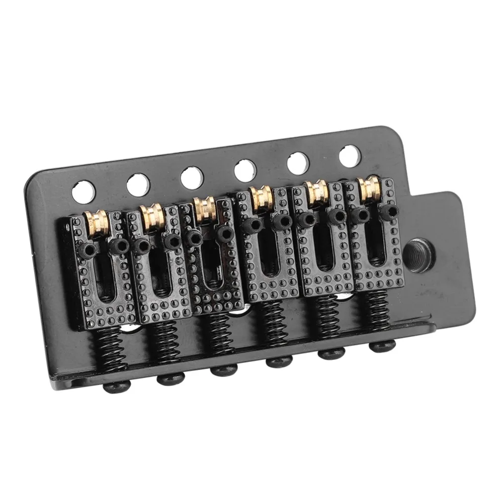 ​With Roller​ Tremolo System​ Black/Silver ​6 String ​Roller Tremolo Bridge​ ​Single Locking​ ​Single Locking Vibrato Bridge​