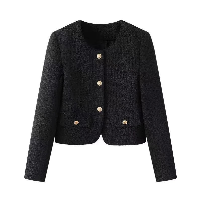 New Spring Autumn Small Fragrance Jacket Women Clothing French Vintage Chic Short Coat Female Outerwear Elegant Office Lady Tops