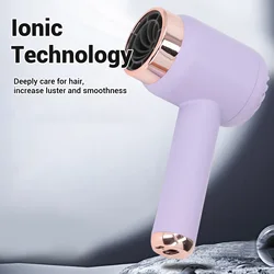 Cordless Ionic Hair Dryer Ionic Hair Dryer Hot Cold Mode Fast Drying Portable Cordless Blow Dryer for Home Dormitory
