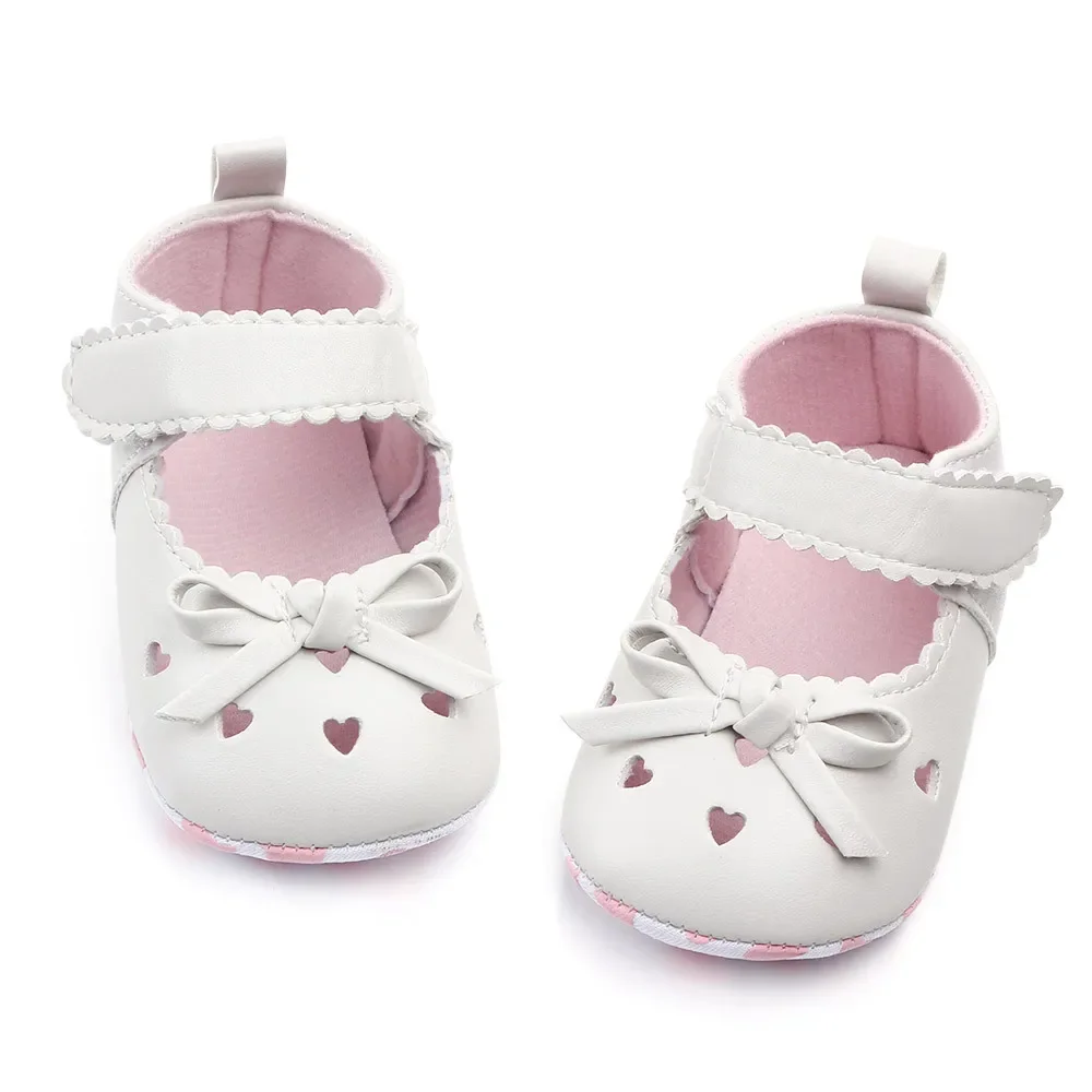 Fashion Infant Girls Shoes Soft Sole Footwear Toddler Cute Bows Princess Dress Flat for 1 Year Newborn Birthday Gifts Baby Items