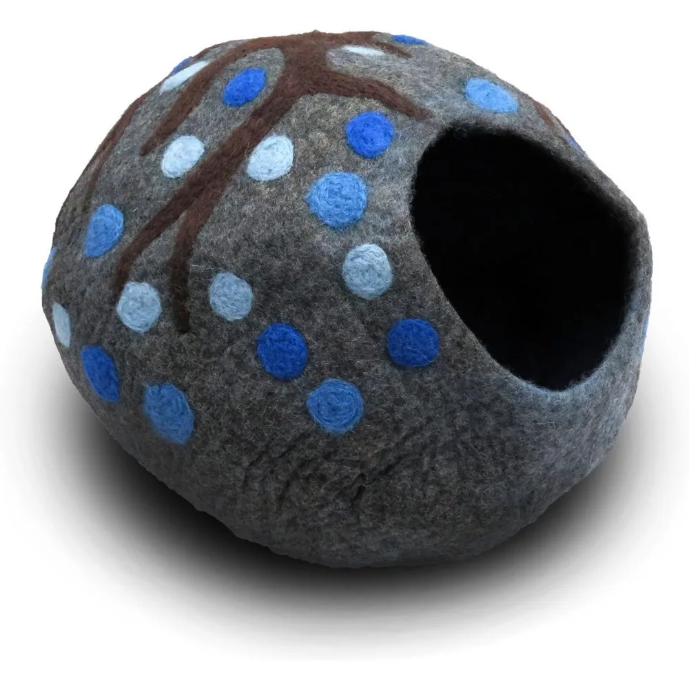 Wool Cat Cave Bed -… - image