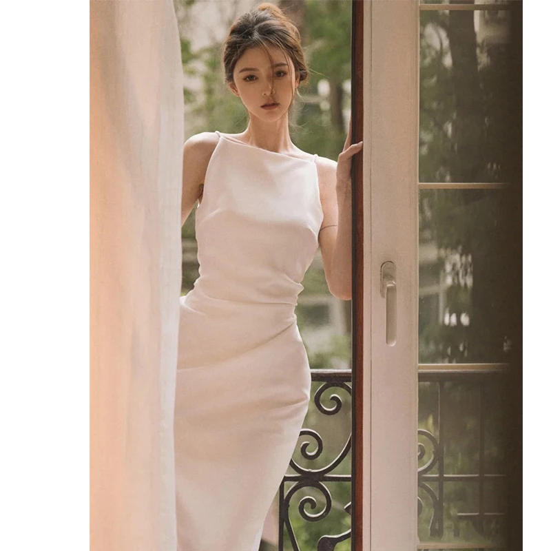 

Ele Wedding Dr Faionable High-Waist Long Skirt for Bride Gown Outfit Evening Par High-End Sensation Polyester Fabric