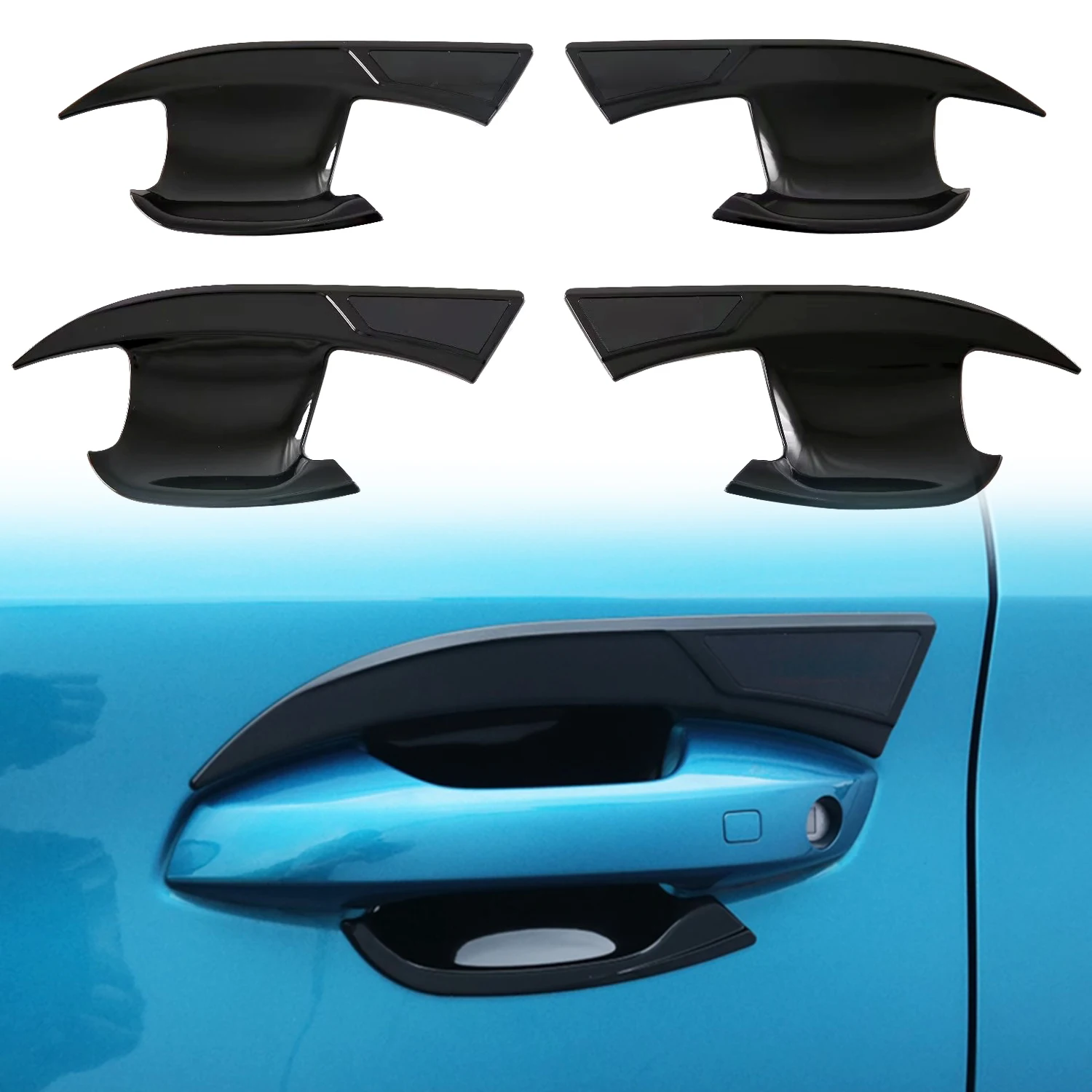 

For Byd Atto 3 Yuan Plus 2022 2023 Car Accessories Abs Door Handle Bowl Adorn Trim 4pcs