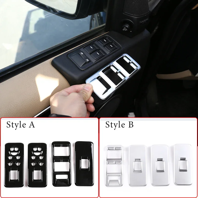 

4Pcs For Land Rover Discovery 3 LR3 Range Rover Sport Accessories Car Window Lift Switch Button Control Panel Frame Cover Trim