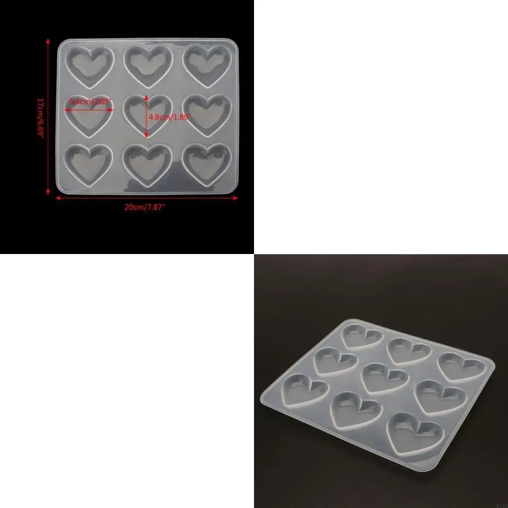 Resin Molds Heart-Shaped Silicone Molds for Epoxy Resin Casting DIY