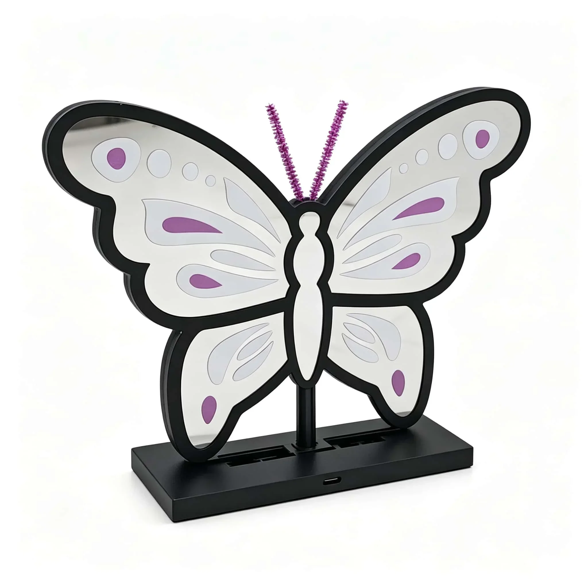 3D Butterfly Mirror Lamp Infinity Tunnel LED Night Light Dimmer Control Indoor Lighting Table Lamp