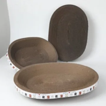 Corrugated Cat Scratcher Cat Scrapers Round Oval Grinding Claw Toys for Cats Wear-Resistant Cat Bed Nest Cat Accessories