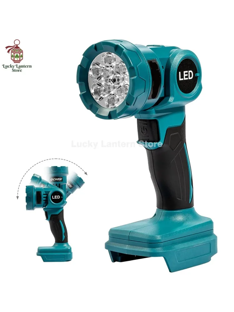 Lampe de poche rechargeable, outils électriques, projecteur portatif d'extérieur 140 ° Lampe torche flexible et réglable pour le camping en plein air et les chantiers