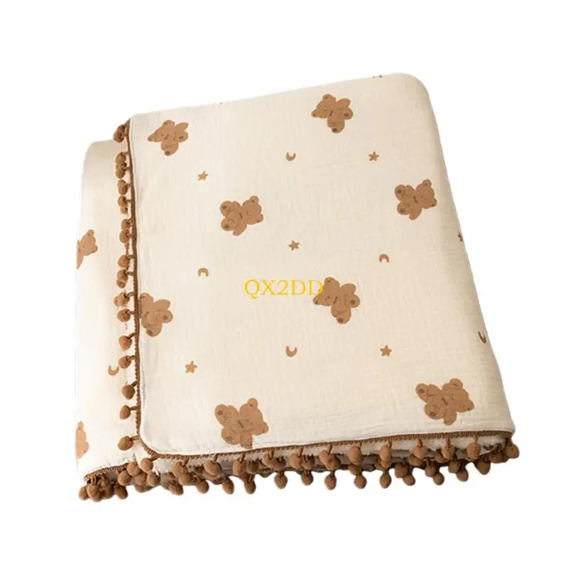 

QX2D 100x70cm Baby Towel Swaddles Wrap for Toddlers Newborns Receiving Blanket Strollers Pushchair Blanket Strong Absorbent