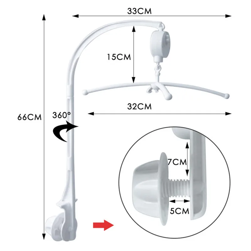 아기 모바일 딸랑이 장난감 아기 장난감 0-12 개월 회전 목마 침대 홀더 아기 침대 벨, 엄마 수제 신생아를 위한 장난감