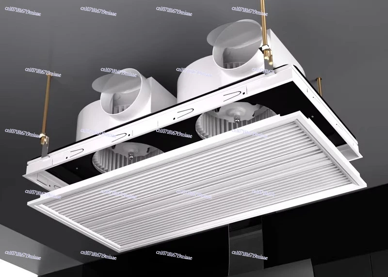 Hoisting Exhaust Fan, Kitchen Without Ceiling, Installing High-power Ventilation Fan