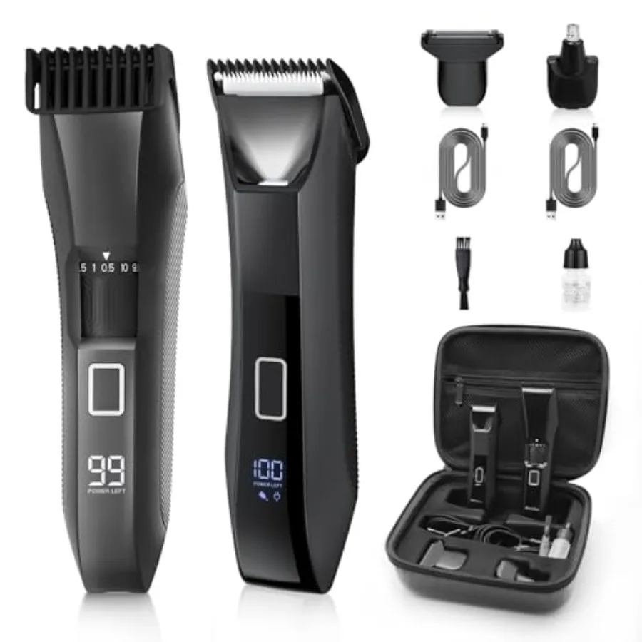 

Manscape 4-in-1 Men's Body and Beard Trimmer - Groin, Pubic, and Ball Hair Shaver with No-Nick Technology, 20-Length Adjustable