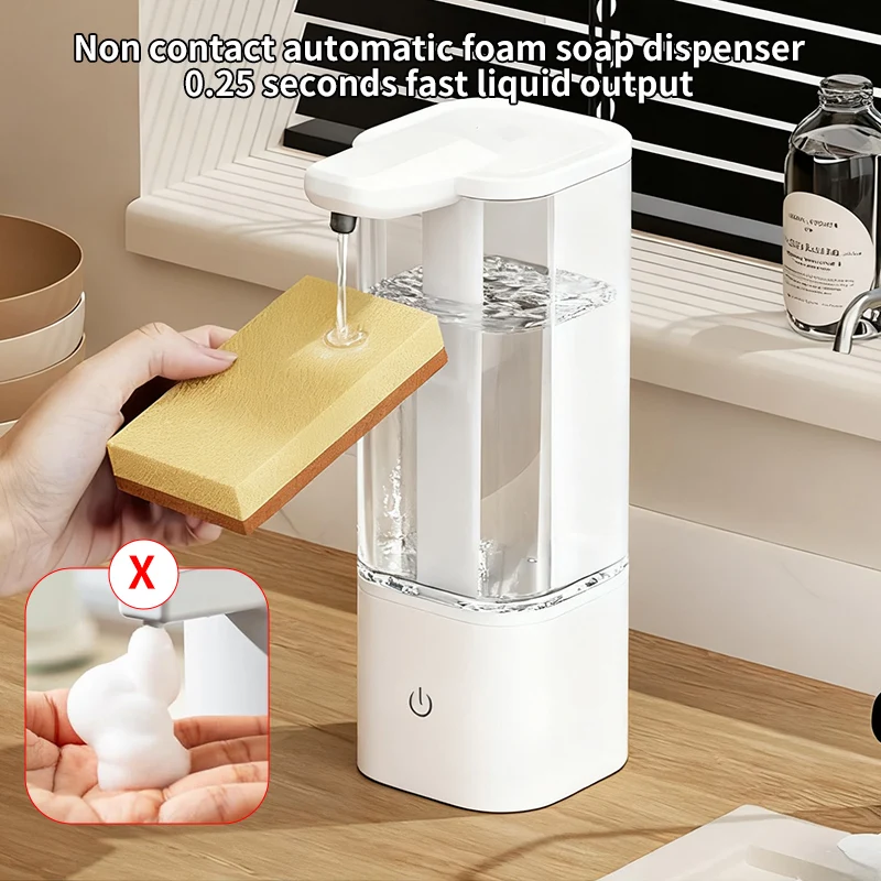 

Водонепроницаемый автоматический дозатор мыла IPX5, бесконтактный перезаряжаемый дозатор мыла типа C, настенное крепление, автоматический дозатор жидкой посуды для рук