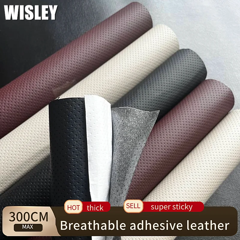 Leather Repair Tape Perforated Breathable Self-Adhesive Leather for Sofa Chair Car Seat Renovation Repair Faux Leather Sticker