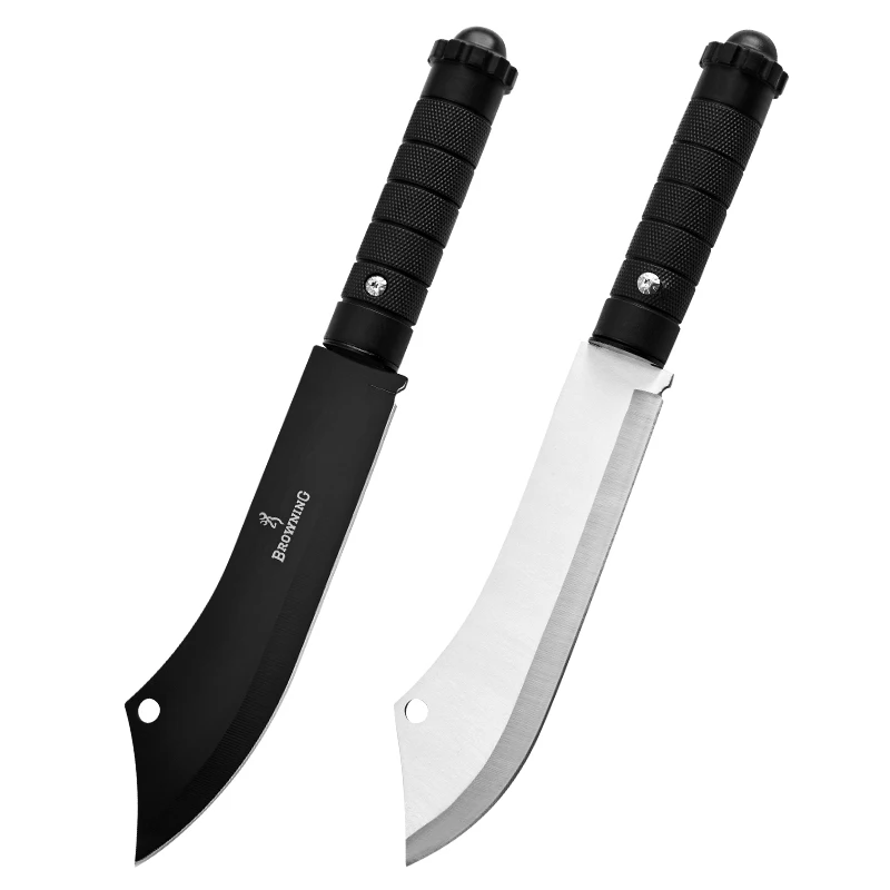 Military Tactical Knife with Scabbard Stainless Steel Outdoor Survival Knife for Self Defense Hiking Camping