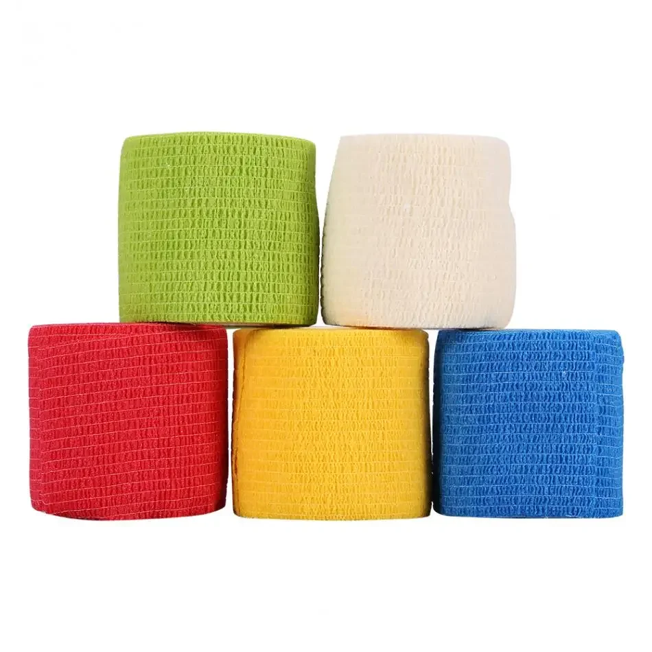 Disposable Self-adhesive Elastic Bandage Tattoo Machine Grips Cover Wrap Tape Tattoo Supplies 1 Roll 4.5m*5cm