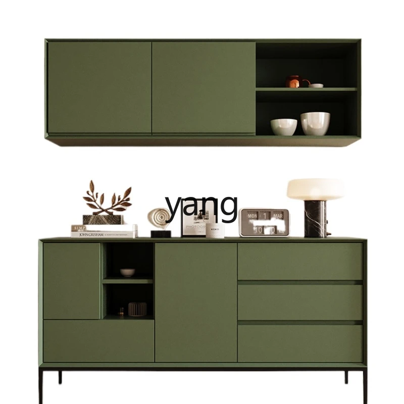 

LXL Sideboard Cabinet Modern Minimalist Living Room Home Solid Wood Storage Wall Paint Entrance Cabinet