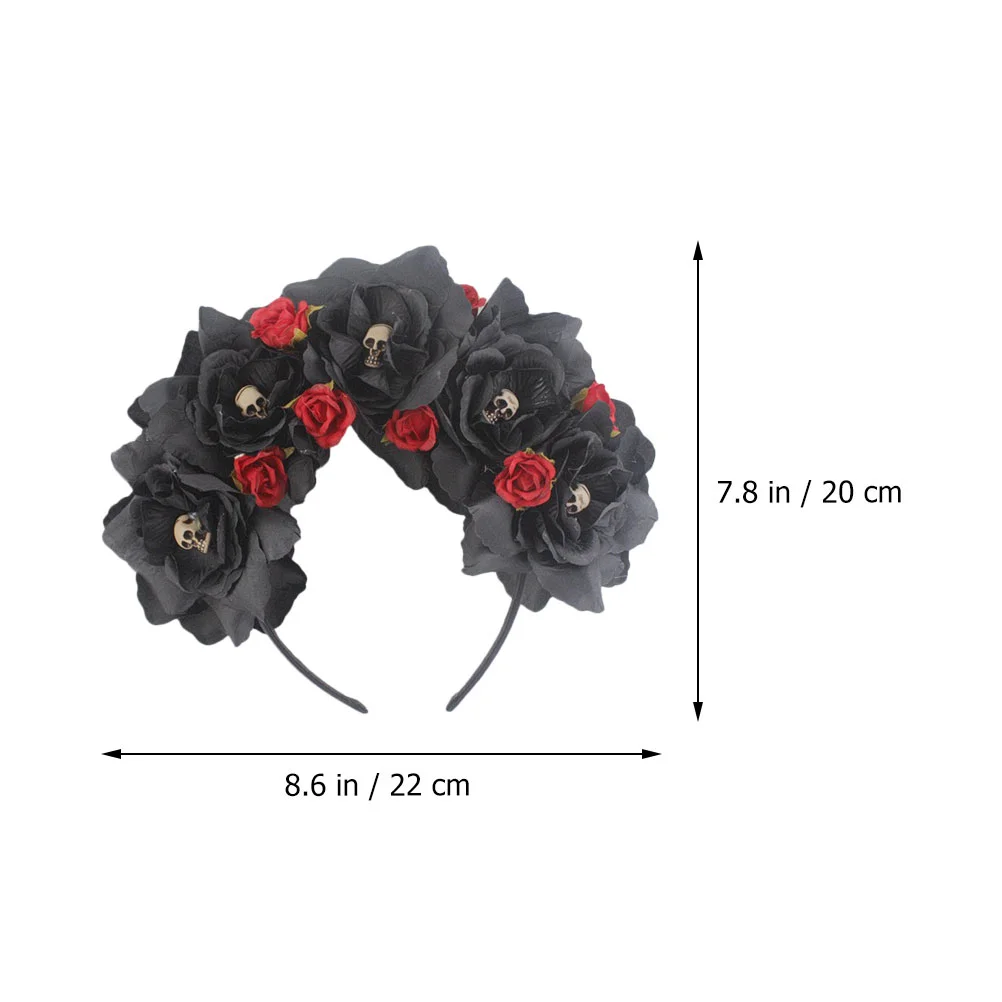 Halloween Party Headband Fashion Headbands Floral Day of The Dead Flowers Vintage Mexican Headpiece Hair Accessories Rose Skull