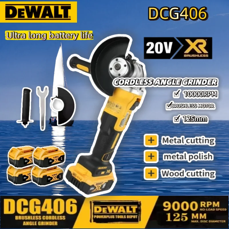 

DeWALT DCG406 Аккумуляторная угловая шлифовальная машина Многофункциональная полировальная машина Промышленная угловая шлифовальная машина с переключателем