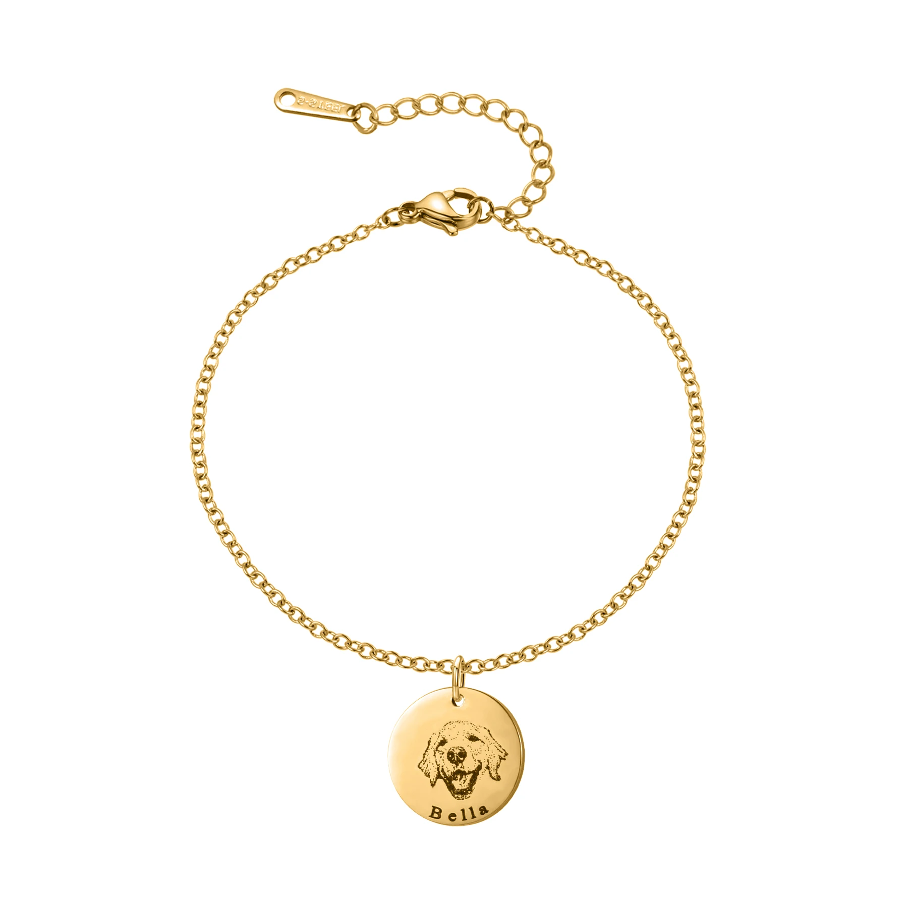 

Engraved Pet Disc Name Bracelet