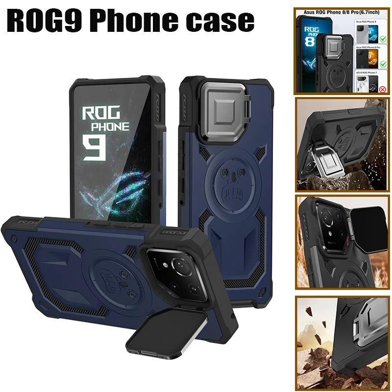 

Asus ROG Phone 9 Pro Phone Case Lens Protection Bracket ROG Phone 8 9FE Armor Anti Drop Protective Cover