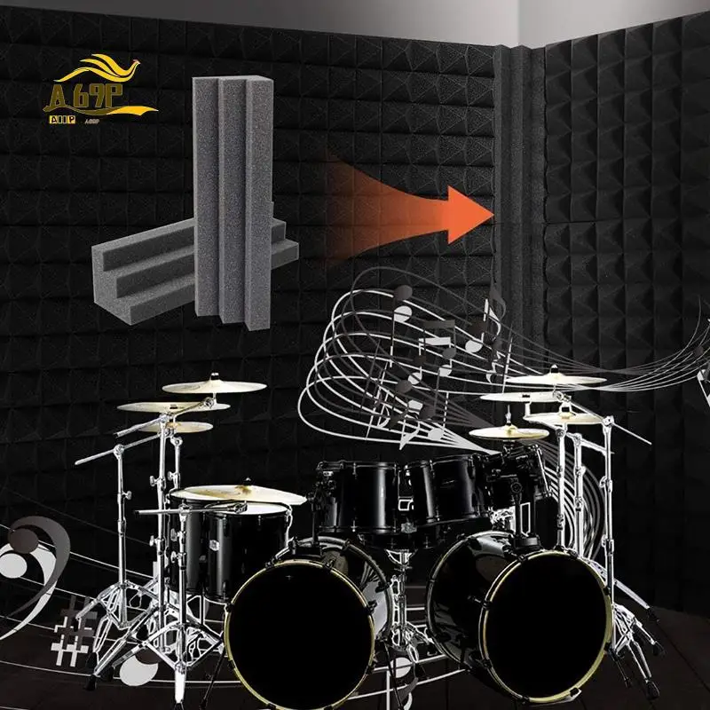 A69P-24 Pcs Bass Traps Acoustic Foam Panels Sound Proof Padding,Studio Foam For Corner Soundproofing Foam,Sound Proof Foam