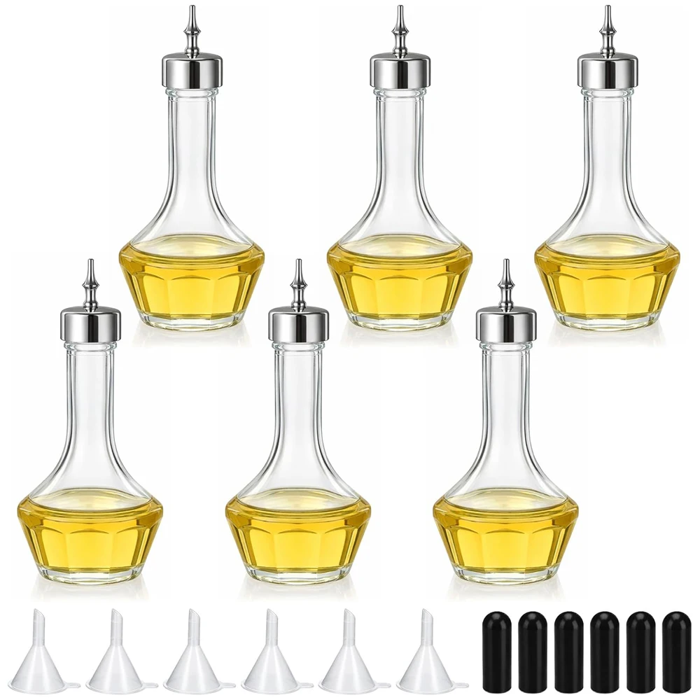 Bitters Bottle Set Glass Dash Bottle, 50ml Elegant Glass Dash Bottle Professional Bar Tool for Crafting Cocktails, Home or Bar