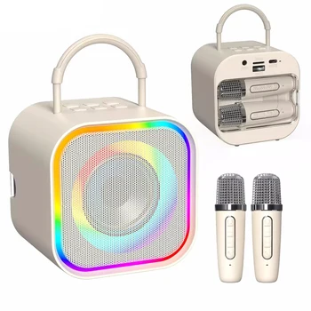 Karaoke Dual Wireless Bluetooth Microphone Portable Speaker Mic For iPhone Android Mobile…