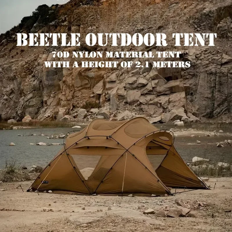 

Outdoor Camping Beetle Tent Lightweight Large Space Ball Tent Weatherproof Shelter Awning Camping Base