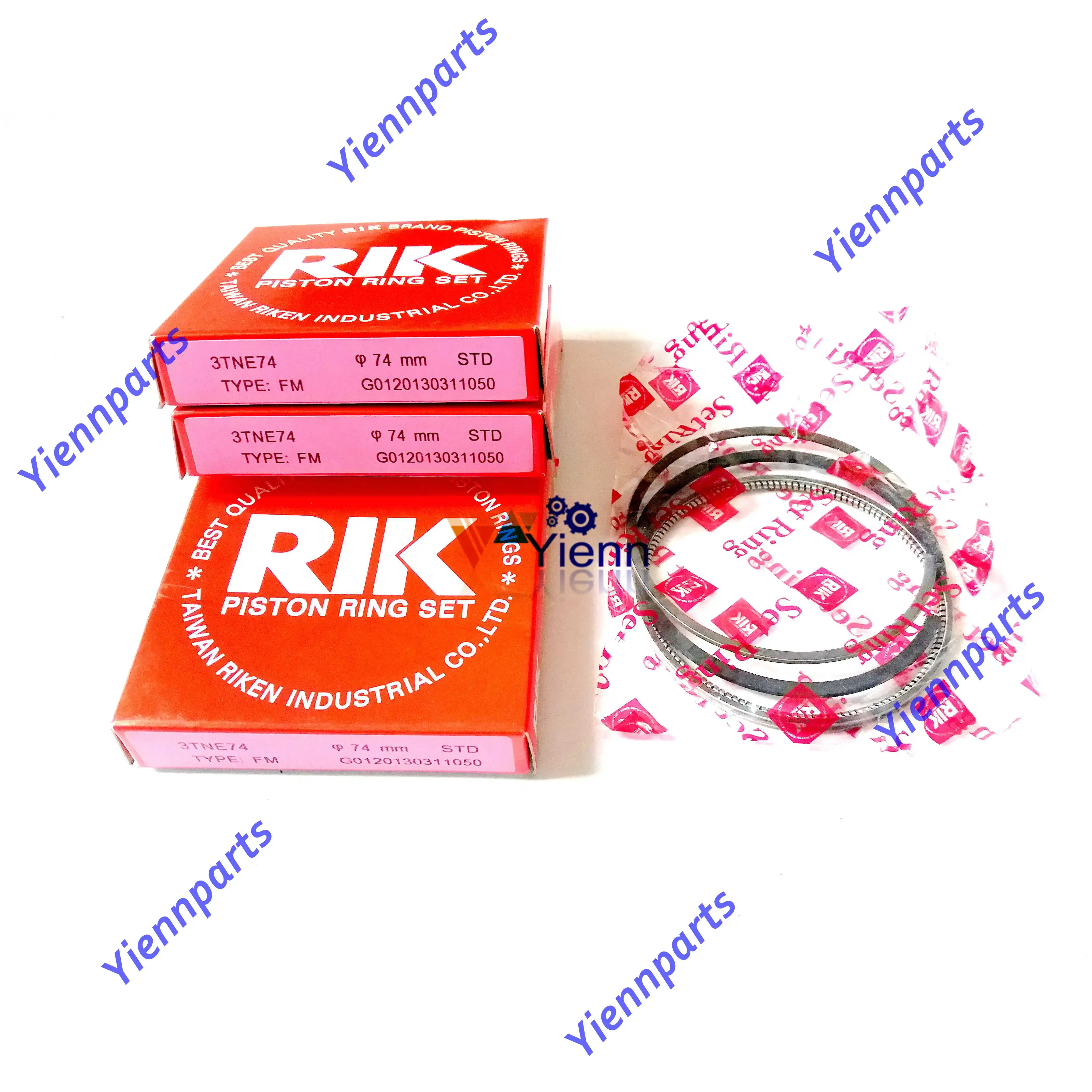 

For Yanmar 3TNE74 Piston Ring Set 119623-22500 For TAKEUCHI TB216 Mini Excacator CX25 VIO20-3 SV08-1A B2U-1 Engine Repair Parts