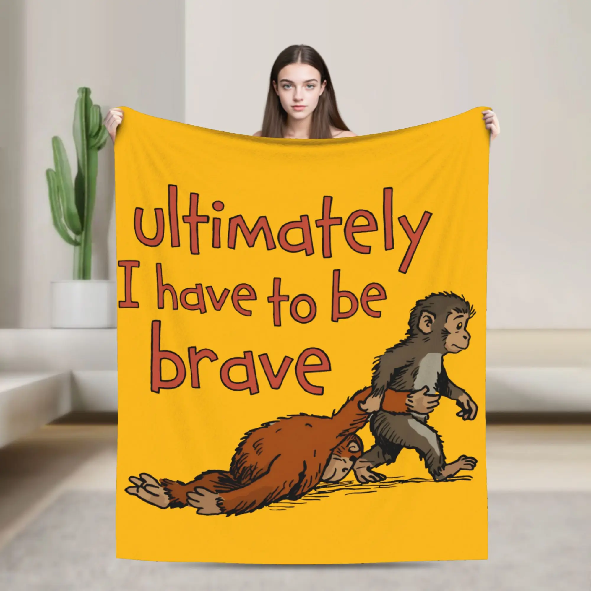 

Cute Punch Monkey Knitted Blankets Velvet Warm Throw Blankets for Home Couch Bedspread