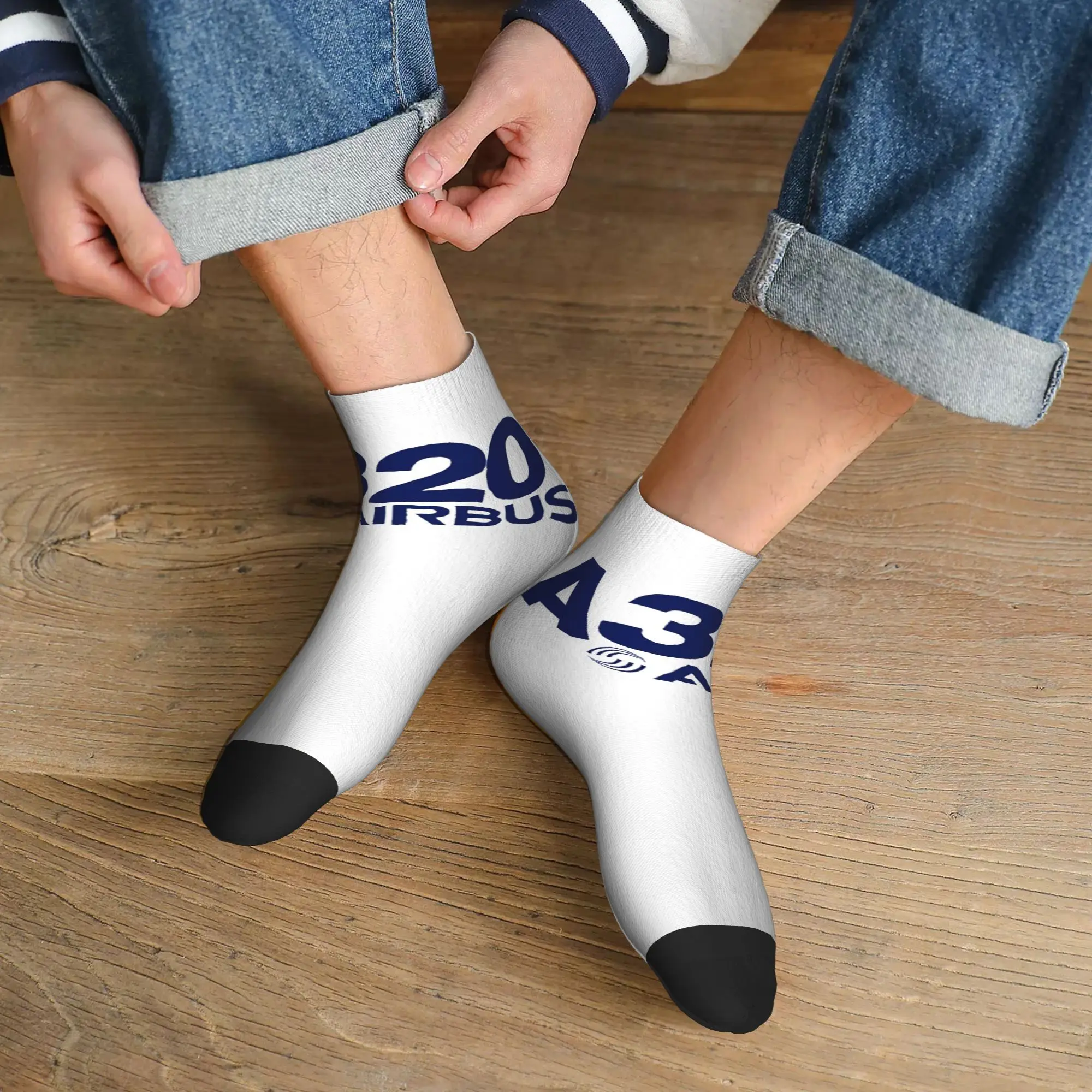 

All Seasons Airbus A320 Logo Socks Harajuku Super Soft Crew Socks Funny Stockings for Men Women Gifts