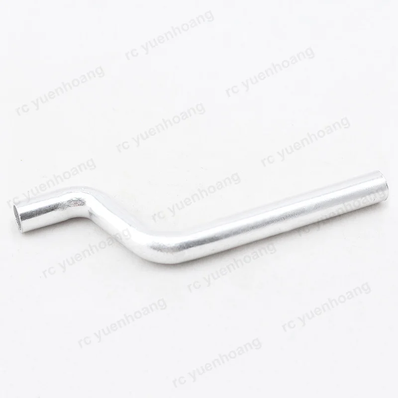 1 Uds RC barco 21/25/28CC tubo de escape de motor de metanol longitud 175mm diámetro 16mm tubo curvo en forma de Z piezas de Metal de aluminio