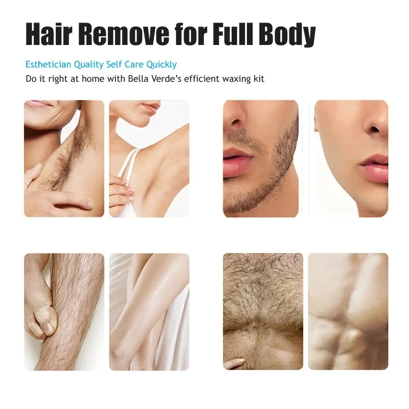 200ml Smart Hair Removal Warmer Wax Heater for Hands & Feet Epilator Depilatory Skin Care Paraffin Waxing Kit with Wax Beans