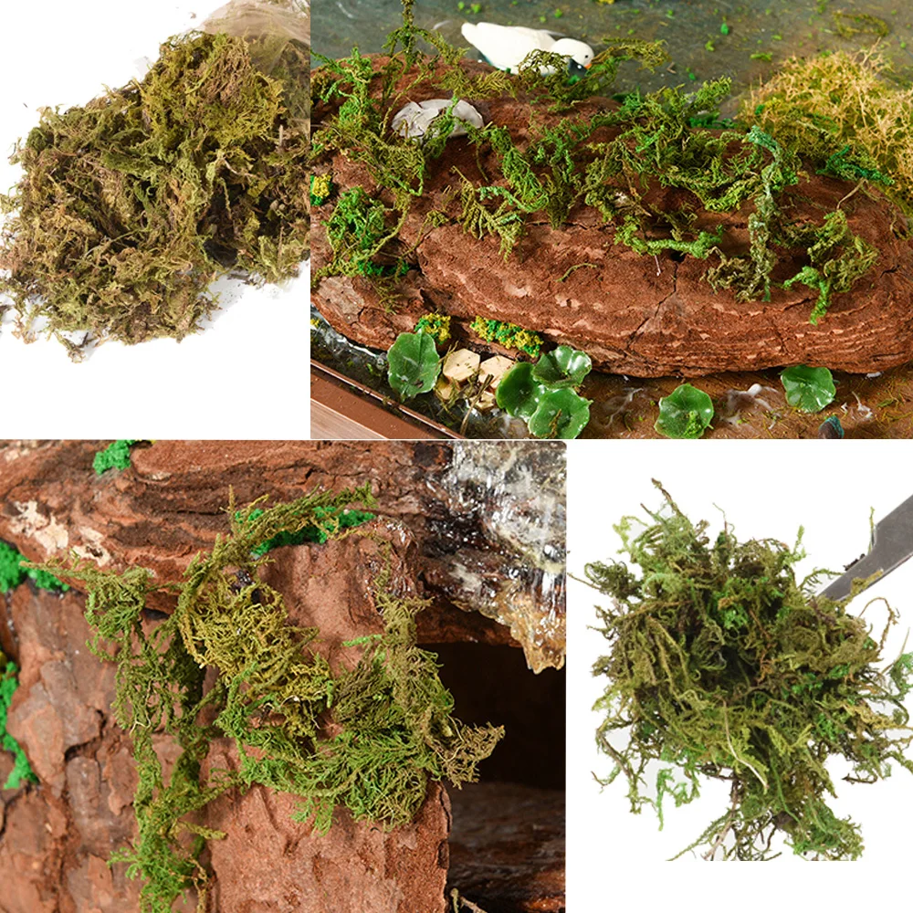20g Simulation Dried Green Moss Model DIY Building Sand Table Wargame Platform Terrain Grass Layout Materials Diorama Accessory