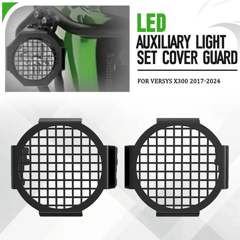 

For KAWASAKI VERSYS X300 2017-2018-2019-2020-2021-2022-2023-2024 Motorcycle Spotlight Auxiliary Light Led Guard Protective Cover