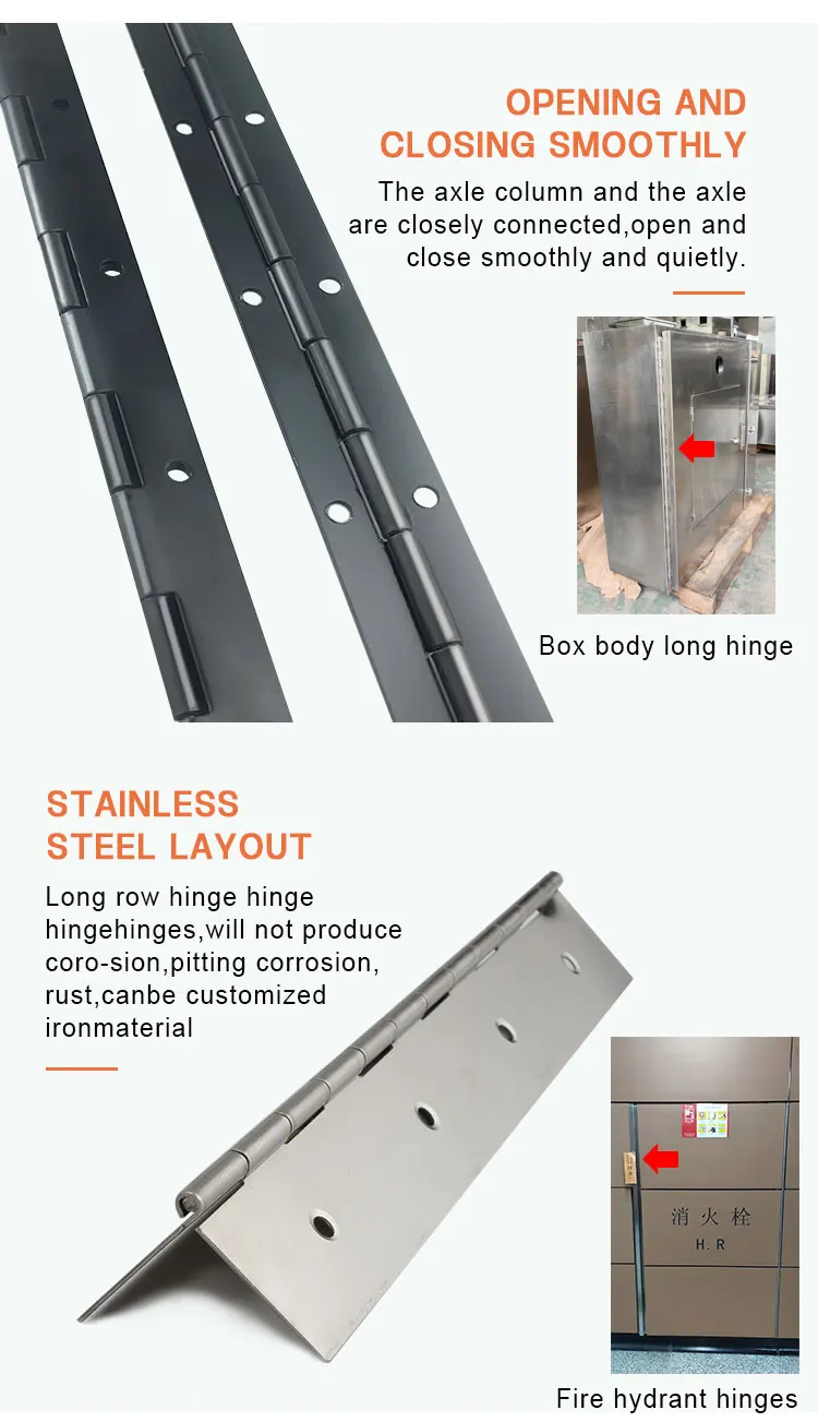 6-20 Zoll Klavierbänder, Hochleistungs-Edelstahl 304, durchgehende Scharniere für Schränke und Möbel, 2 Stück, 8, 10, 12, 16 Zoll – Detail 5