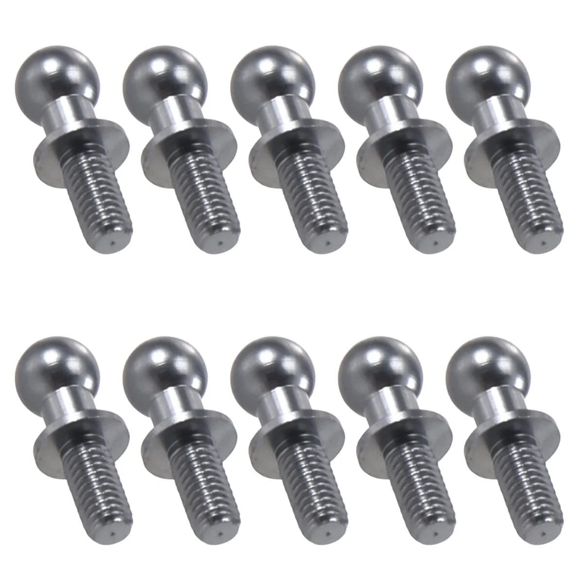 

A94U 10Pcs M3 Metal Hex Ball Head Screws for Tamiya TT01 TT02 Sakura D5 1/10 RC Drift Car Spare Parts Universal,Silver