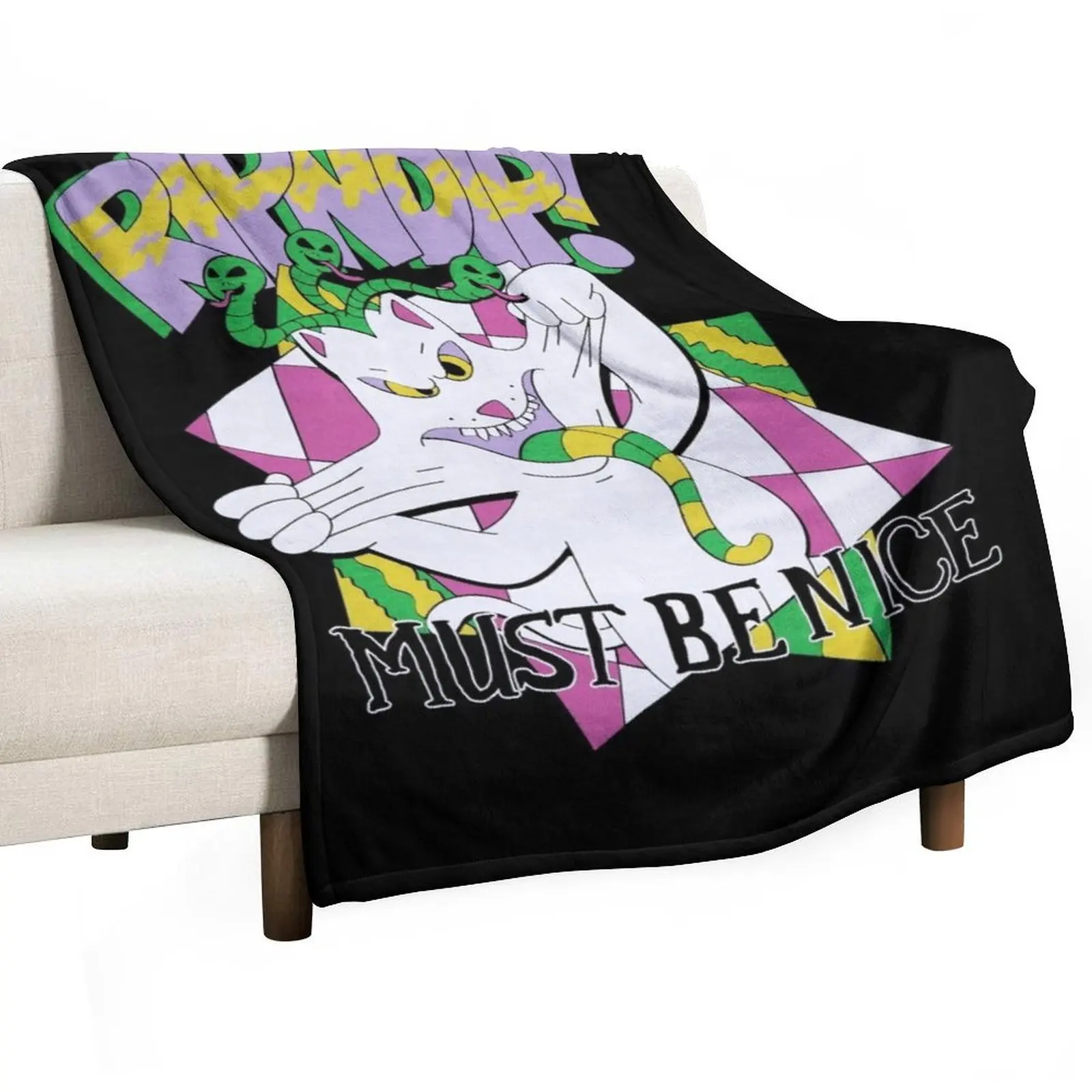 

be nice laugh Throw Blanket Hairys Soft Big Blankets