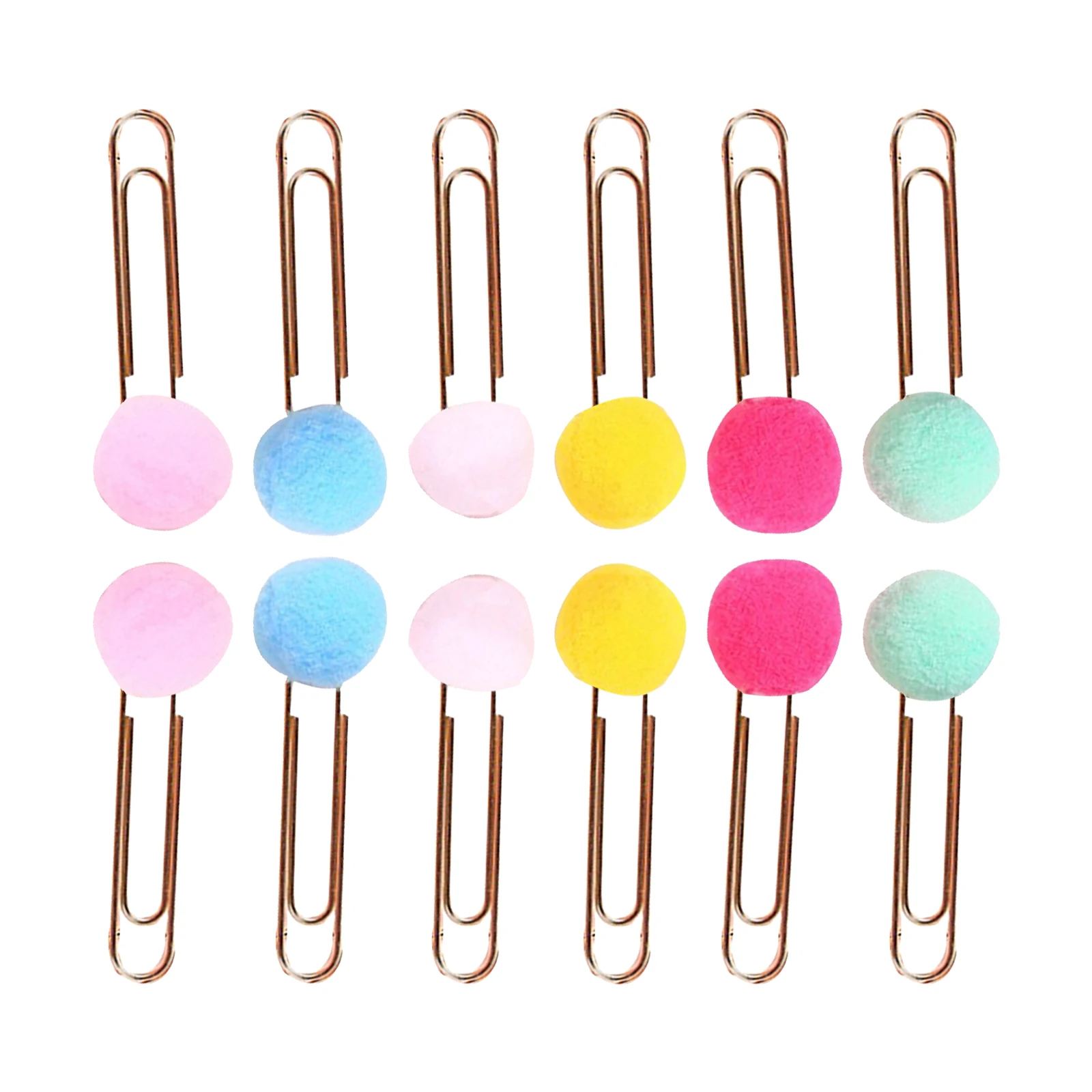 30Pcs Color Paper Clips Ball Design Bookmark Clips Strong Clipping Force Note Photo Markers Ball Bookmark Clip