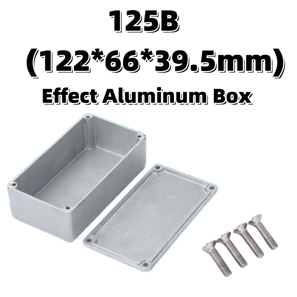 Miwayer 125B Aluminum Guitar Pedal Enclosure (122x66x39.5mm) - Heavy-Duty Metal Case for DIY Effects, Compact & Durable Build